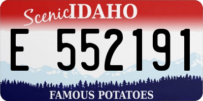 ID license plate E552191
