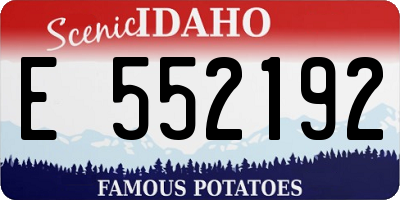 ID license plate E552192