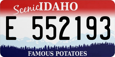 ID license plate E552193