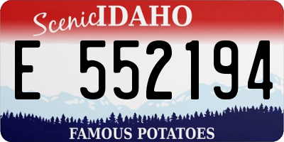 ID license plate E552194
