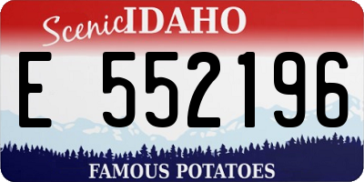 ID license plate E552196