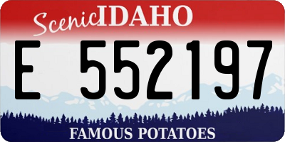 ID license plate E552197