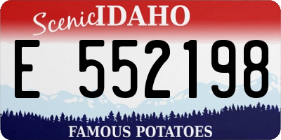 ID license plate E552198