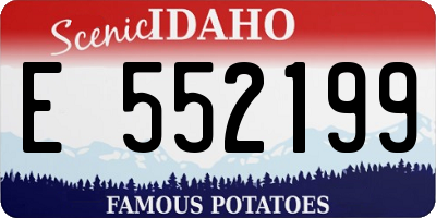ID license plate E552199