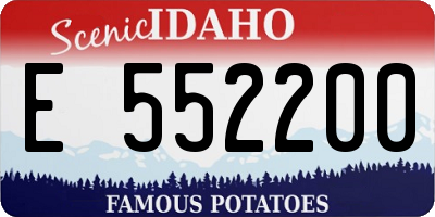 ID license plate E552200