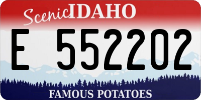 ID license plate E552202