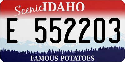 ID license plate E552203