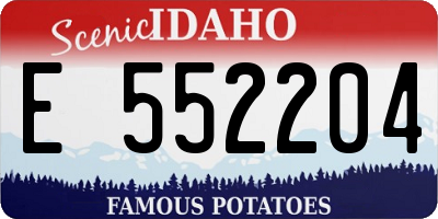 ID license plate E552204
