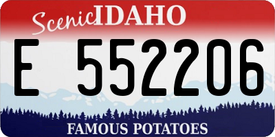 ID license plate E552206