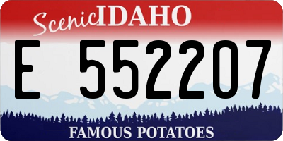 ID license plate E552207
