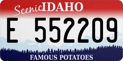 ID license plate E552209