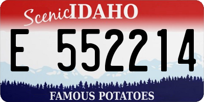 ID license plate E552214