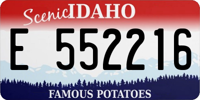 ID license plate E552216