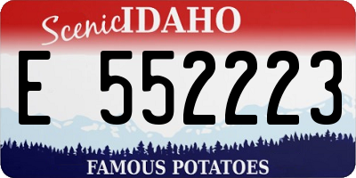 ID license plate E552223
