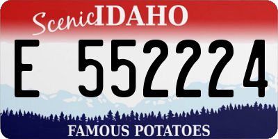 ID license plate E552224