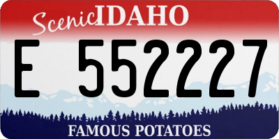 ID license plate E552227
