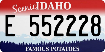 ID license plate E552228