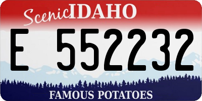 ID license plate E552232