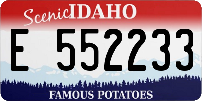 ID license plate E552233