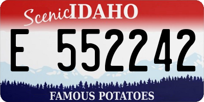 ID license plate E552242