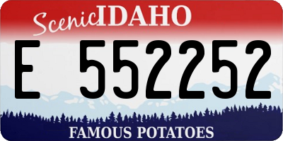 ID license plate E552252
