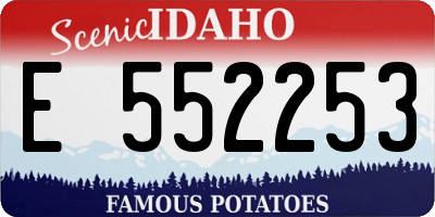 ID license plate E552253