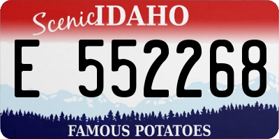 ID license plate E552268