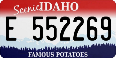 ID license plate E552269