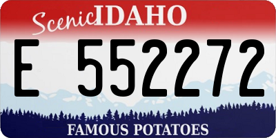 ID license plate E552272