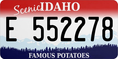 ID license plate E552278