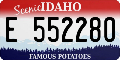 ID license plate E552280