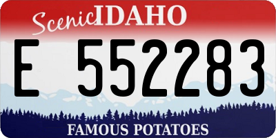 ID license plate E552283