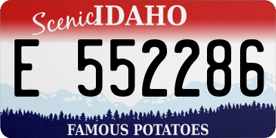 ID license plate E552286