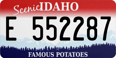 ID license plate E552287
