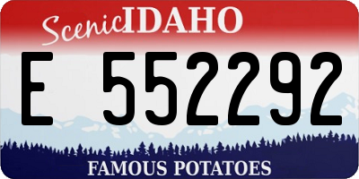 ID license plate E552292
