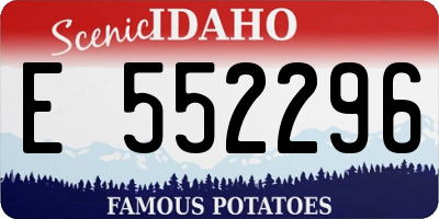 ID license plate E552296
