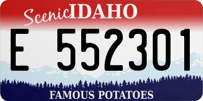 ID license plate E552301