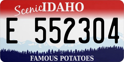 ID license plate E552304
