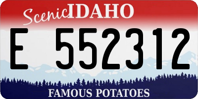 ID license plate E552312