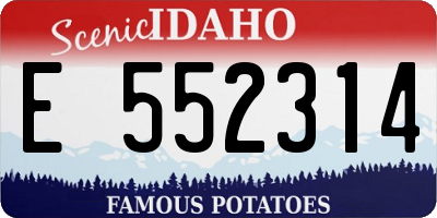 ID license plate E552314