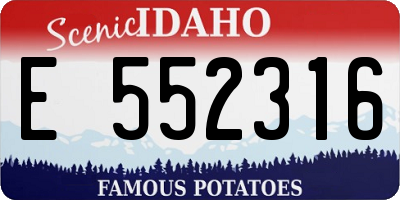 ID license plate E552316