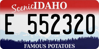 ID license plate E552320