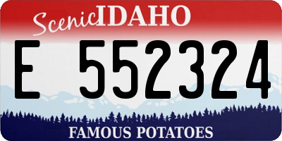 ID license plate E552324