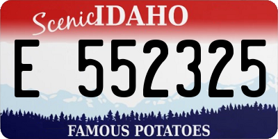 ID license plate E552325
