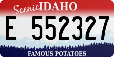ID license plate E552327