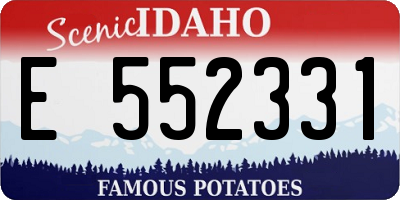 ID license plate E552331