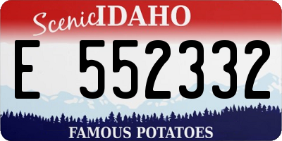 ID license plate E552332