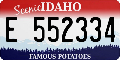 ID license plate E552334