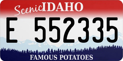 ID license plate E552335