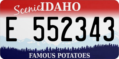 ID license plate E552343